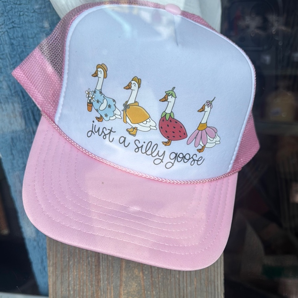 Pink 'Just a Silly Goose' Trucker Hat
